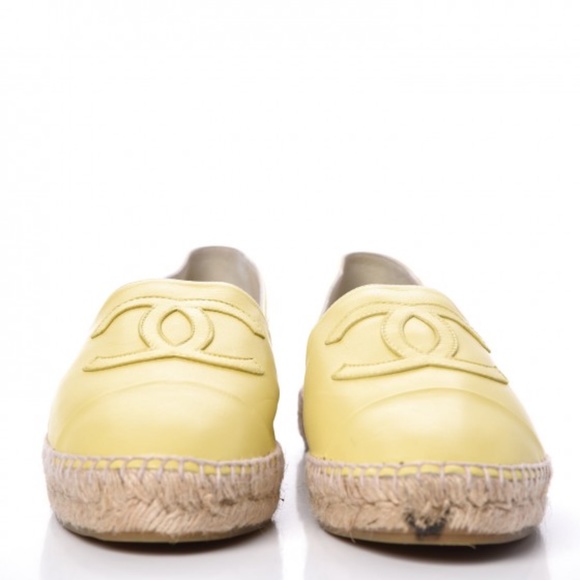 CHANEL Lambskin CC Espadrilles 41 Yellow - Picture 2 of 10